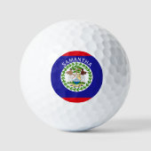 Brazilian flag with custom Name Golf Balls Golfballen (Voorkant)