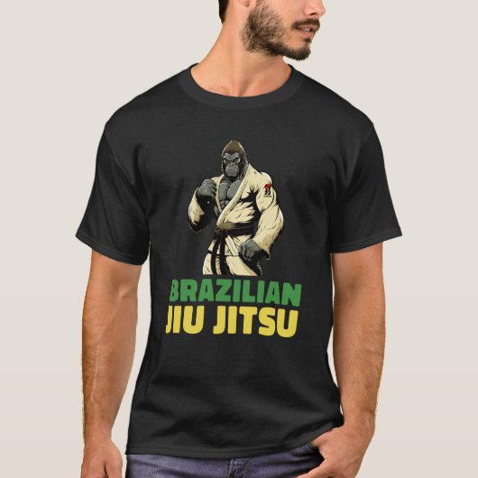 Brazilian Jiu Jitsu and Grappling Gorilla 1 T-shirt (Voorkant)