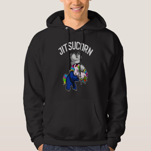 Brazilian Jiu Jitsu and Unicorn  BJJ and Grappling Hoodie (Voorkant)