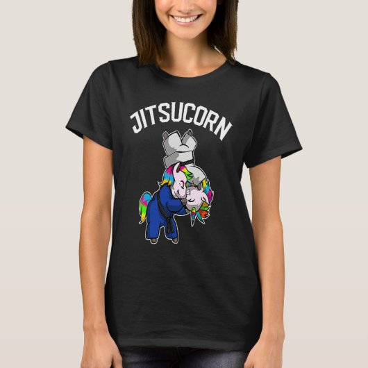 Brazilian Jiu Jitsu and Unicorn BJJ and Grappling T-shirt (Voorkant)