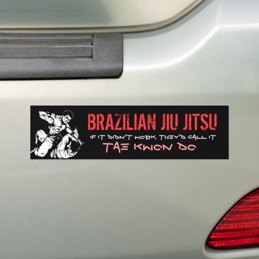 BRAZILIAN JIU JITSU BUMPERSTICKER (Op auto)