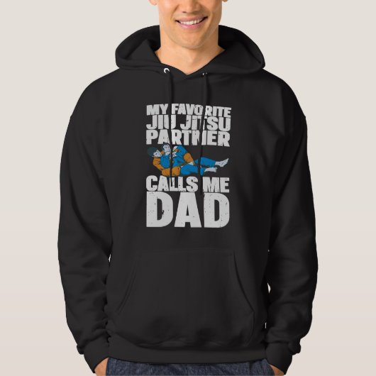 Brazilian Jiu Jitsu Dad BJJ Mixed Martial Jiu Jits Hoodie (Voorkant)