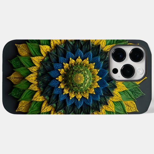 Brazilian Leaf Mandala - Phone Case (Achterkant (horizontaal))