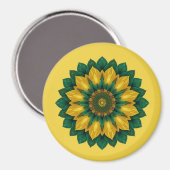 Brazilian Leaf Mandala - Refrigerator Magnet (Voorkant / Achterkant)