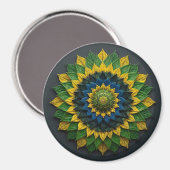 Brazilian Leaf Mandala - Refrigerator Magnet (Voorkant / Achterkant)