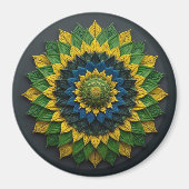 Brazilian Leaf Mandala - Refrigerator Magnet (Voorkant)