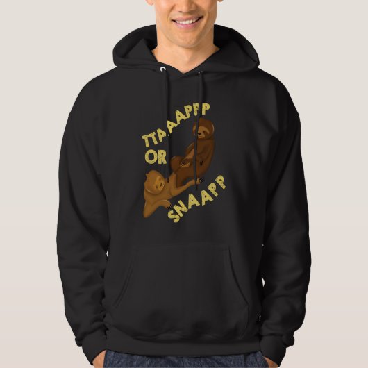 Brazilian Sloth Jiu Jitsu Tap or Snap parody artwo Hoodie (Voorkant)