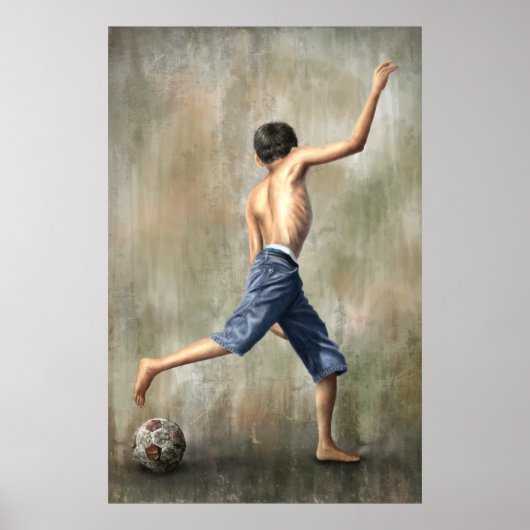Brazilië 2014 The Desire Soccer Art van Jackie Lia Poster (Voorkant)