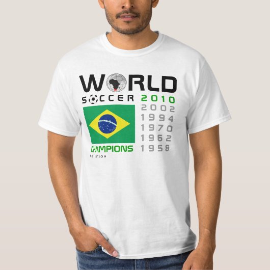 Brazilië 5 maal wereldkampioen kampioenen T-shirt  (Voorkant)