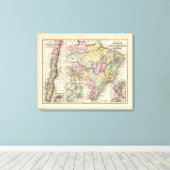 Brazilië, Bolivia, Paraguay, Uruguay 2 Canvas Afdruk (Insitu (Houten vloer))