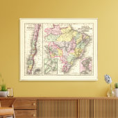 Brazilië, Bolivia, Paraguay, Uruguay 2 Canvas Afdruk (Insitu (Woonkamer))