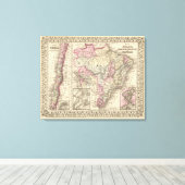 Brazilië, Bolivia, Paraguay, Uruguay Canvas Afdruk (Insitu (Houten vloer))