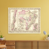 Brazilië, Bolivia, Paraguay, Uruguay Canvas Afdruk (Insitu (Woonkamer))