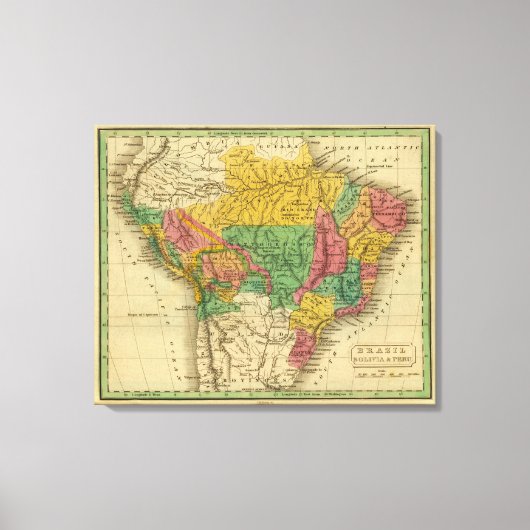 Brazilië, Bolivia, Peru Canvas Afdruk (Voorkant)