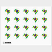 Brazilië BR Ronde Sticker (Vel)