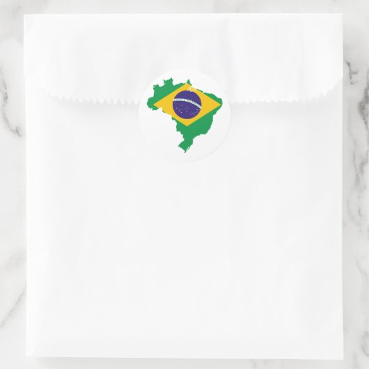 Brazilië BR Ronde Sticker (Tas)