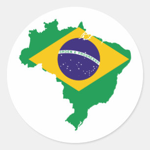 Brazilië BR Ronde Sticker