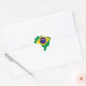 Brazilië BR Ronde Sticker (Envelop)