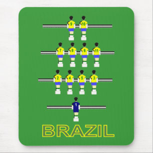 Brazilië Brasil retro 1970 Table football fusball Muismat