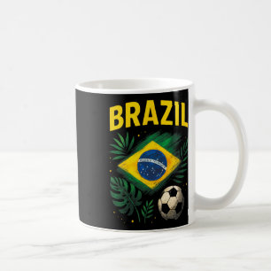 Brazilië Braziliaanse Vlag Brasil Voetbal Footbyll Koffiemok