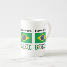 Brazilië Braziliaanse Vlag Gepersonaliseerde Naam
