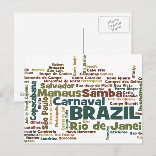 BRAZILIË Briefkaart (Voorkant / Achterkant)