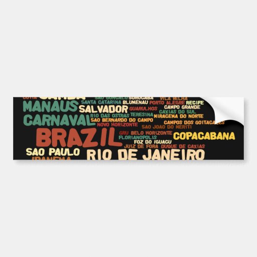 BRAZILIË Bumpersticker (Voorkant)