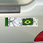 Brazilië Bumpersticker (Op auto)