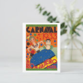 Brazilië Carnival 1933  wereldreisposter Briefkaart (Staand voorkant)