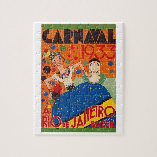 Brazilië Carnival 1933  wereldreisposter Legpuzzel (Verticaal)