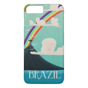 brazilie christus de verlosser vintage reisposter Case-Mate iPhone case