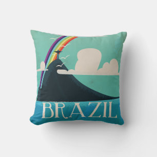 brazilie christus de verlosser vintage reisposter kussen
