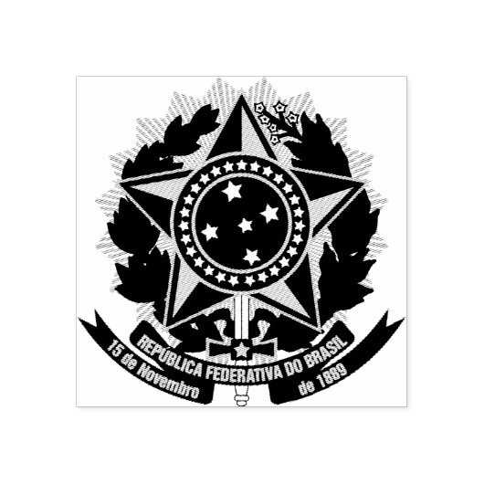 Brazilië Custom 2" x 2" Rubber Stamp Rubberstempel (Afrduk)
