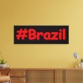 "#Brazilië" Cute Design. Bestel nu Canvas Afdruk (Insitu (Woonkamer))