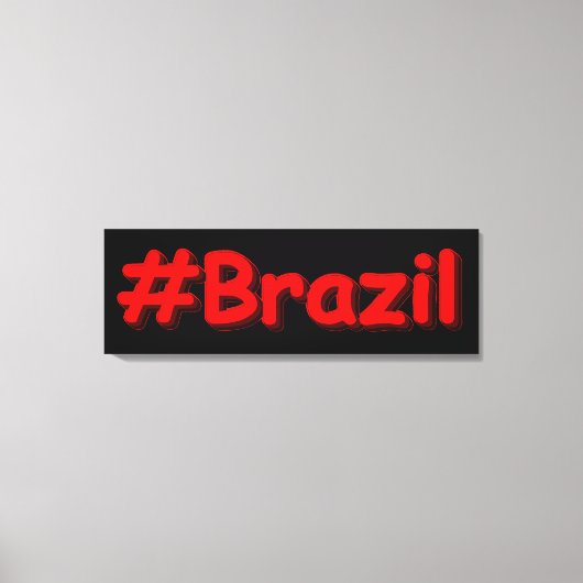 "#Brazilië" Cute Design. Bestel nu Canvas Afdruk (Voorkant)