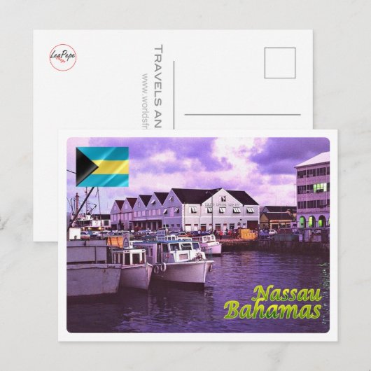 Brazilië - de Bahama's - Nassau, haven - Briefkaart (Voorkant / Achterkant)