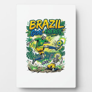 Brazilië Doel Energie Skelet Aanvaller Naties Crea Fotoplaat