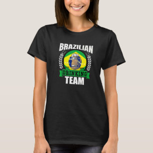Brazilië Drink Team Braziliaanse Vlag Bierpartij T-shirt