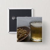 Brazilië. Een glas verfrissende gegarandeerde ener Vierkante Button 5,1 Cm (Voorkant /achterkant)