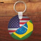 brazilië en amerika sleutelhanger (Voorkant)