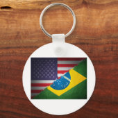 brazilië en amerika sleutelhanger (Voorkant)