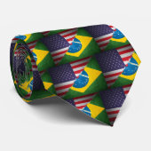 brazilië en amerika stropdas (Opgerold)