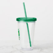 Brazilië en Braziliaanse vlag Groene Personalisati Acryl Drinkbeker (Links)