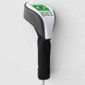 Brazilië en Braziliaanse vlag Groene Personalisati Golfheadcover (Schuin)