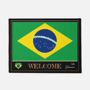 Brazilië en Braziliaanse vlag /sport Welkom Deurmat
