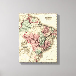 Brazilië en GuayanaPanoramaBrazilië Canvas Afdruk
