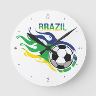 Brazilië en Voetbal Ronde Klok