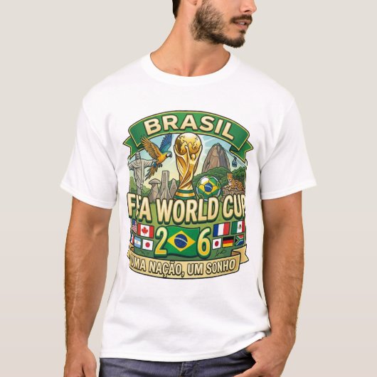 Brazilië Fifa WK 2026 T-shirt (Voorkant)