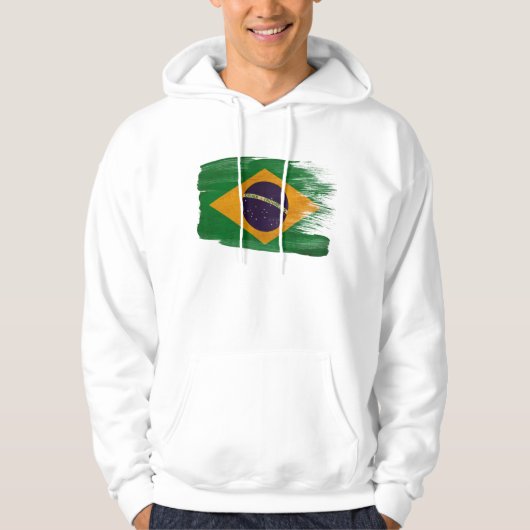 Brazilië Flag Hoodie (Voorkant)