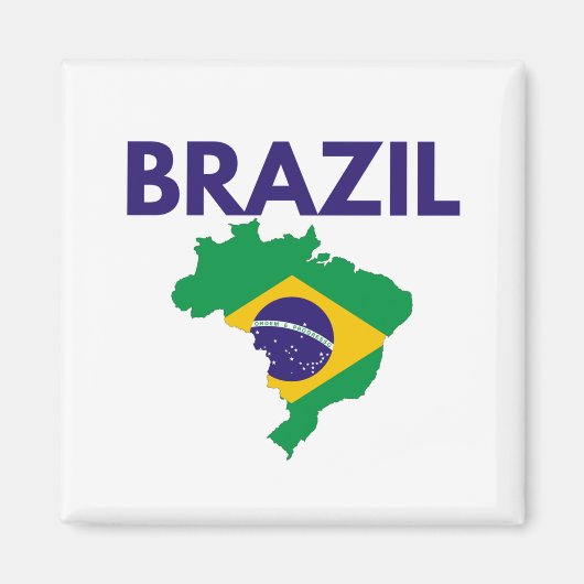 BRAZILIE FLAG MAGNEET (Voorkant)